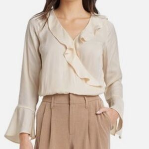 A New Day Cream Ruffle Blouse
